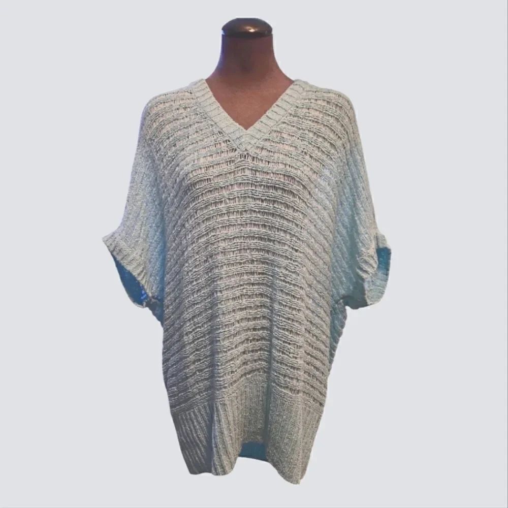 NWT LANE BRYANT LIGHT BLUE V-NECK DOLMAN SLEEVE KNIT SWEATER SZ.14/16
